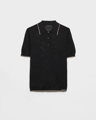 Silk and cotton polo shirt