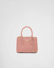 Prada Galleria mini ostrich leather bag