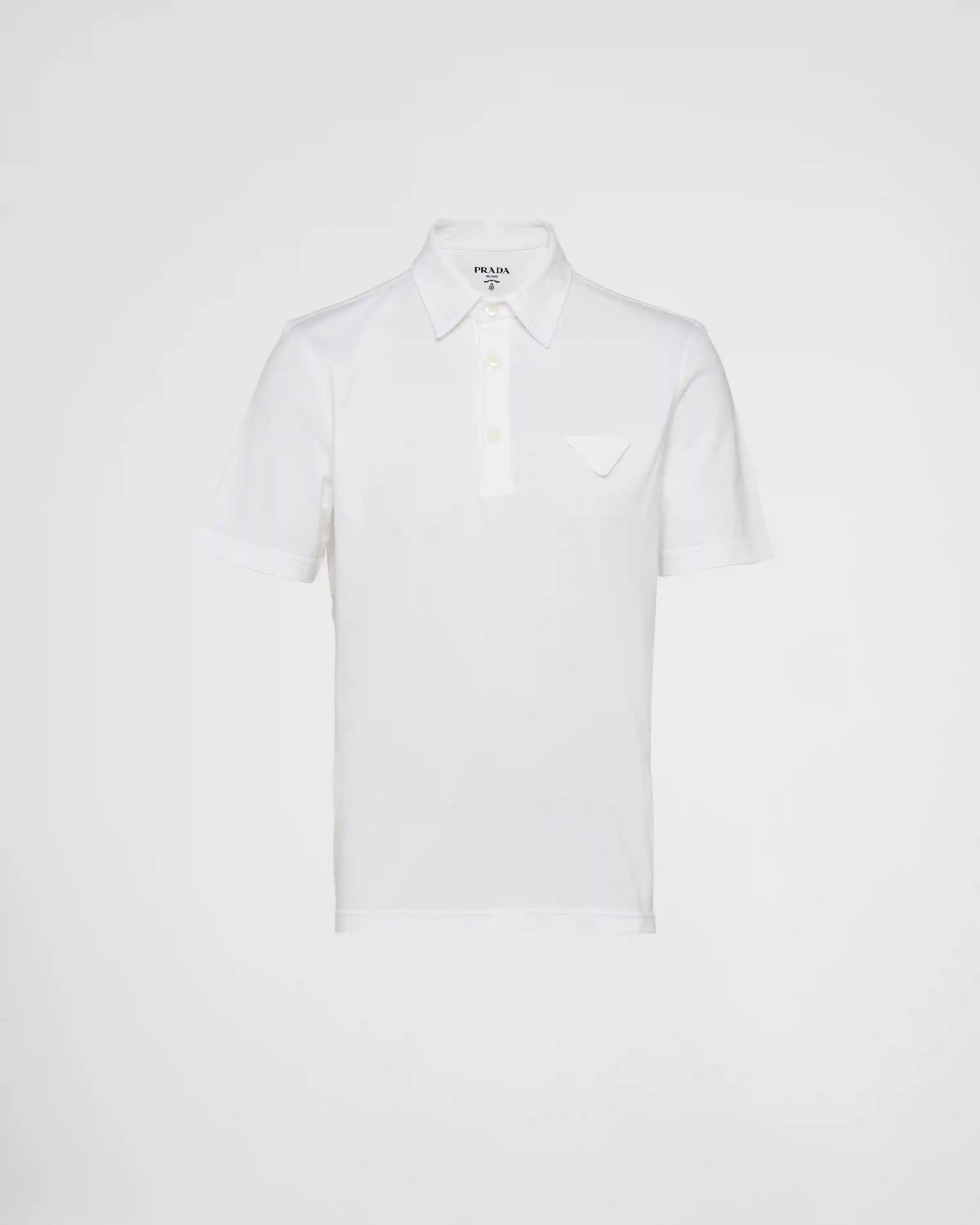 Short-sleeved cotton polo shirt