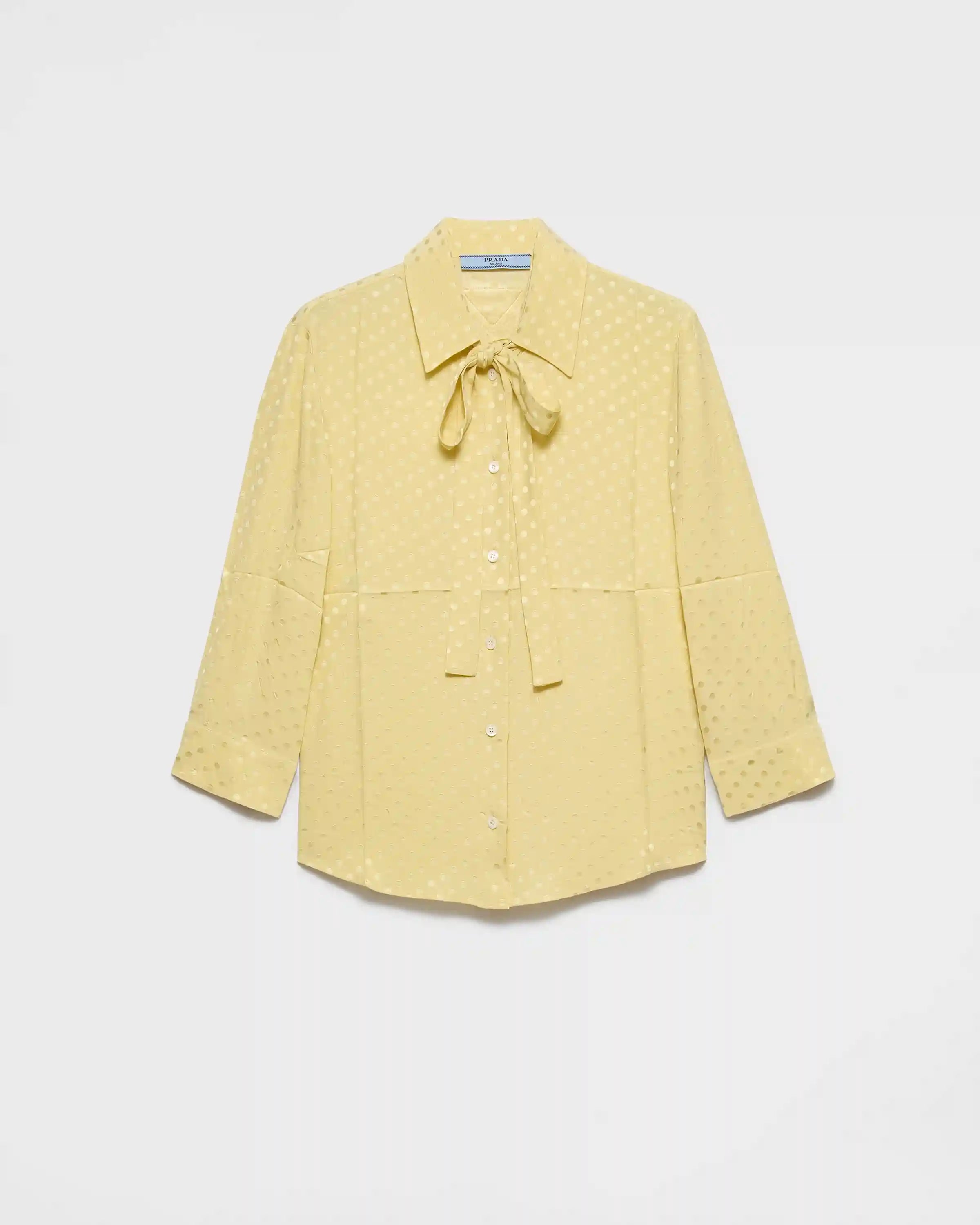 Polka-dot satin shirt