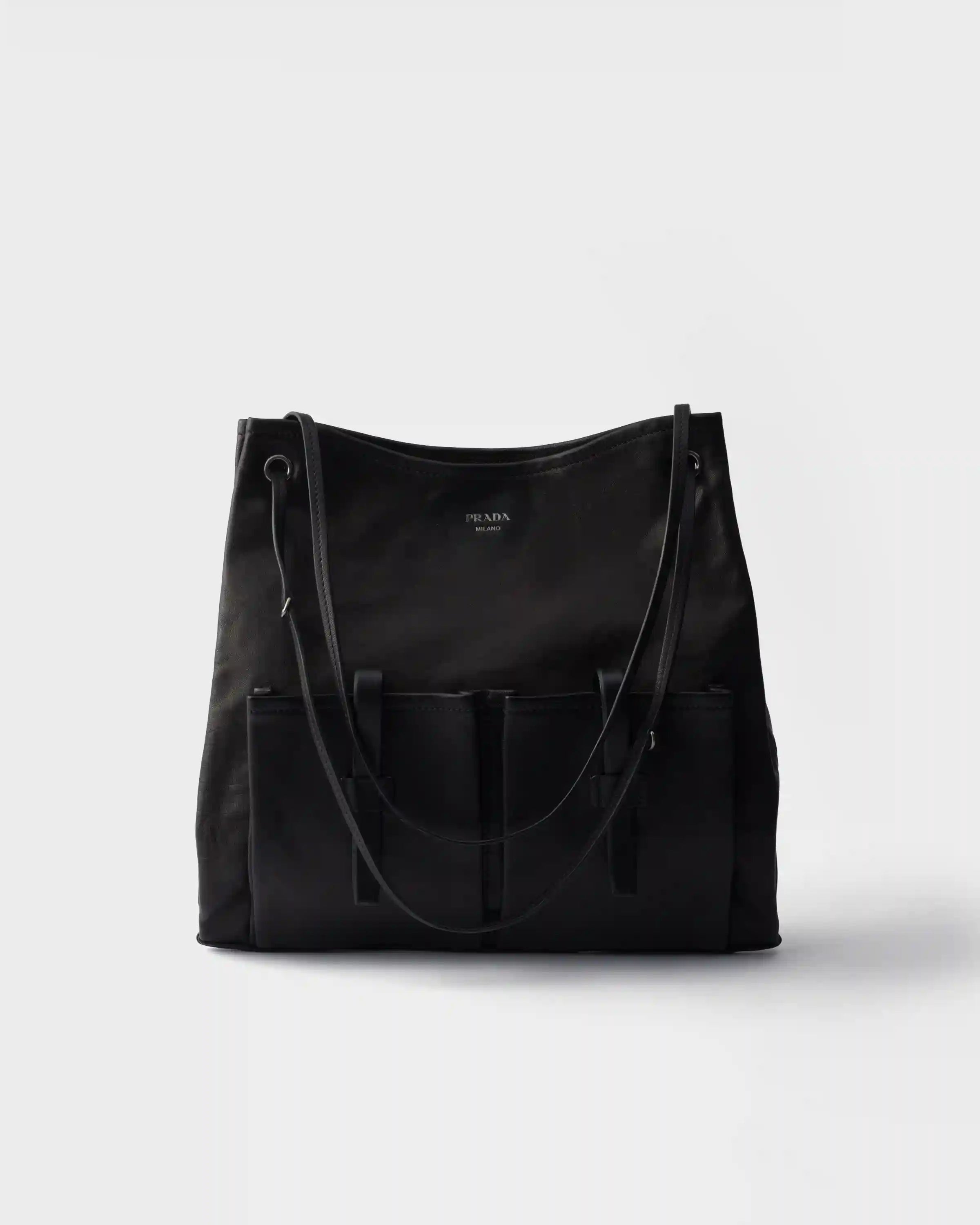 Prada Route large leather bag