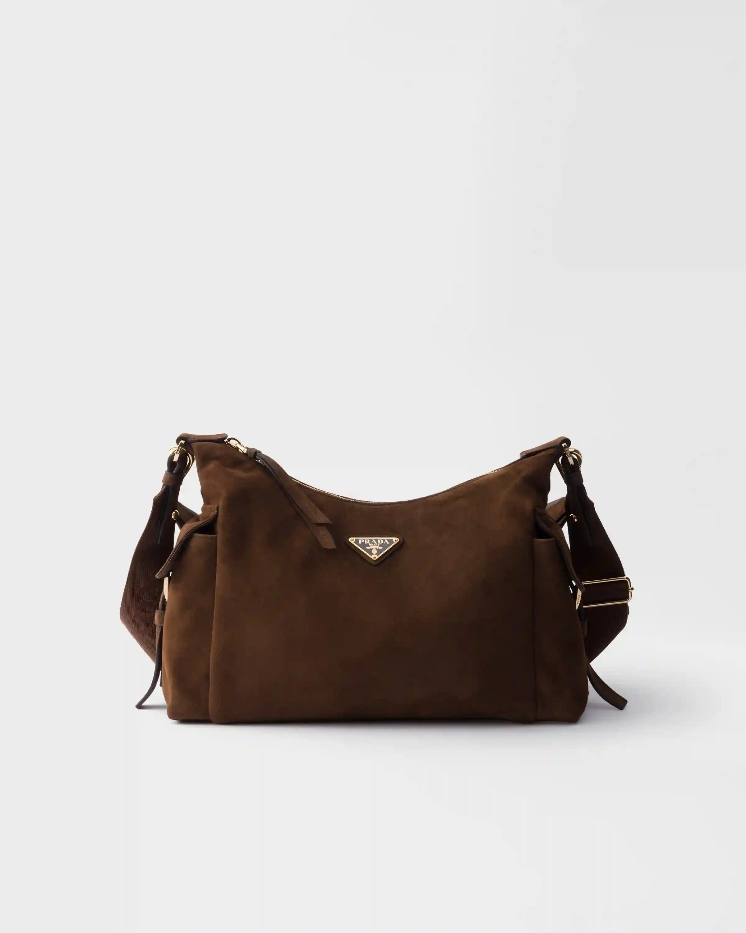 Prada Explore large suede bag
