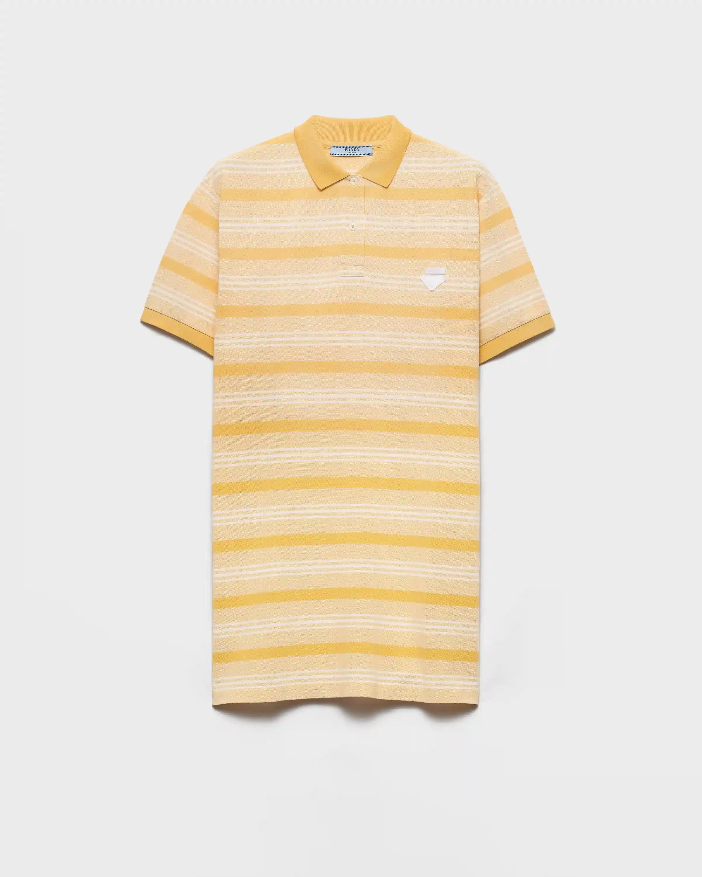 Bayadere stripe piqué mini-dress