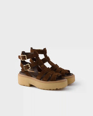 Suede gladiator sandals