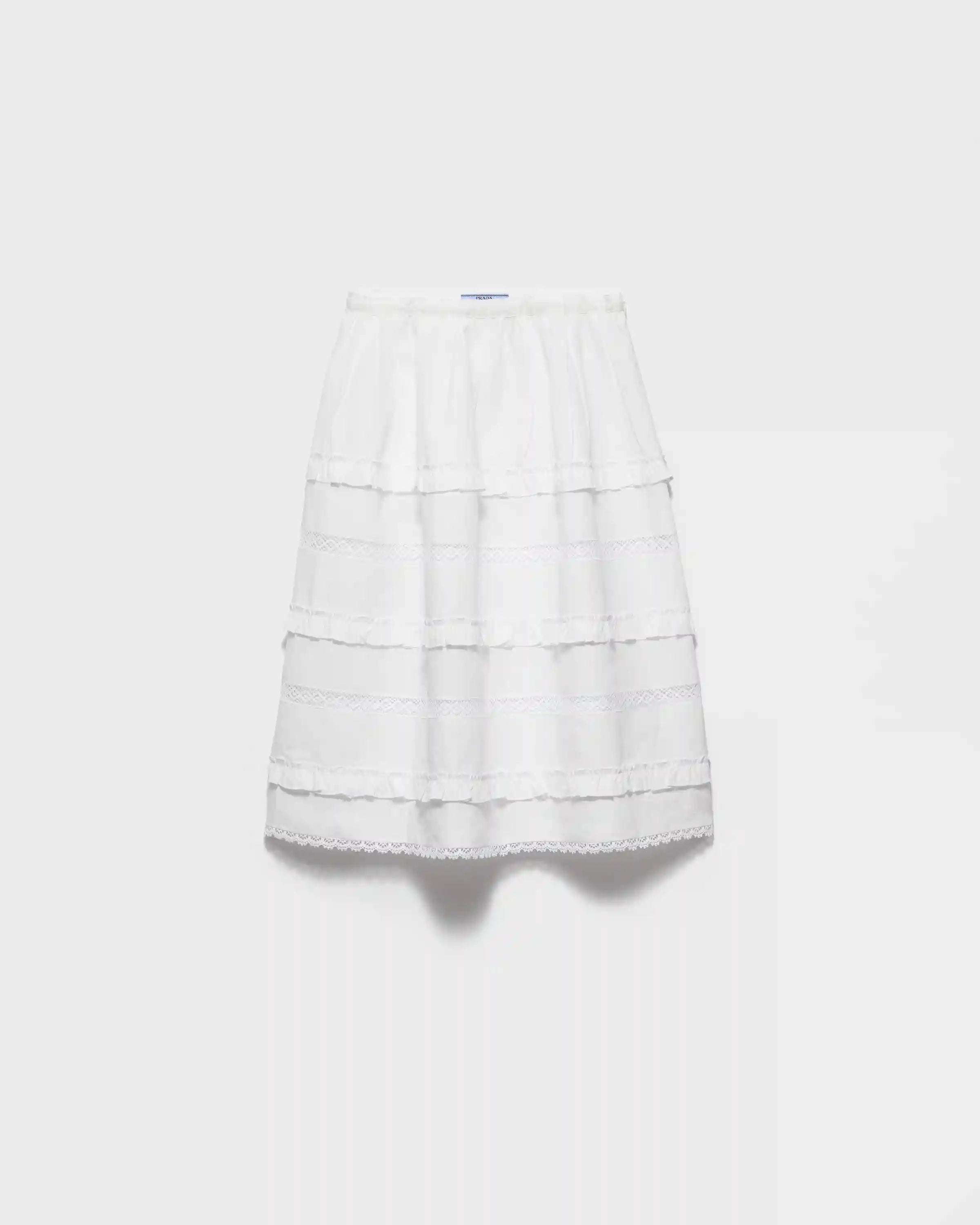 Embroidered linen skirt