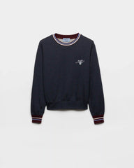 Cotton fleece crew-neck sweatshirt