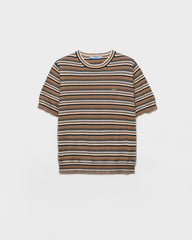 Short-sleeved striped jersey T-shirt
