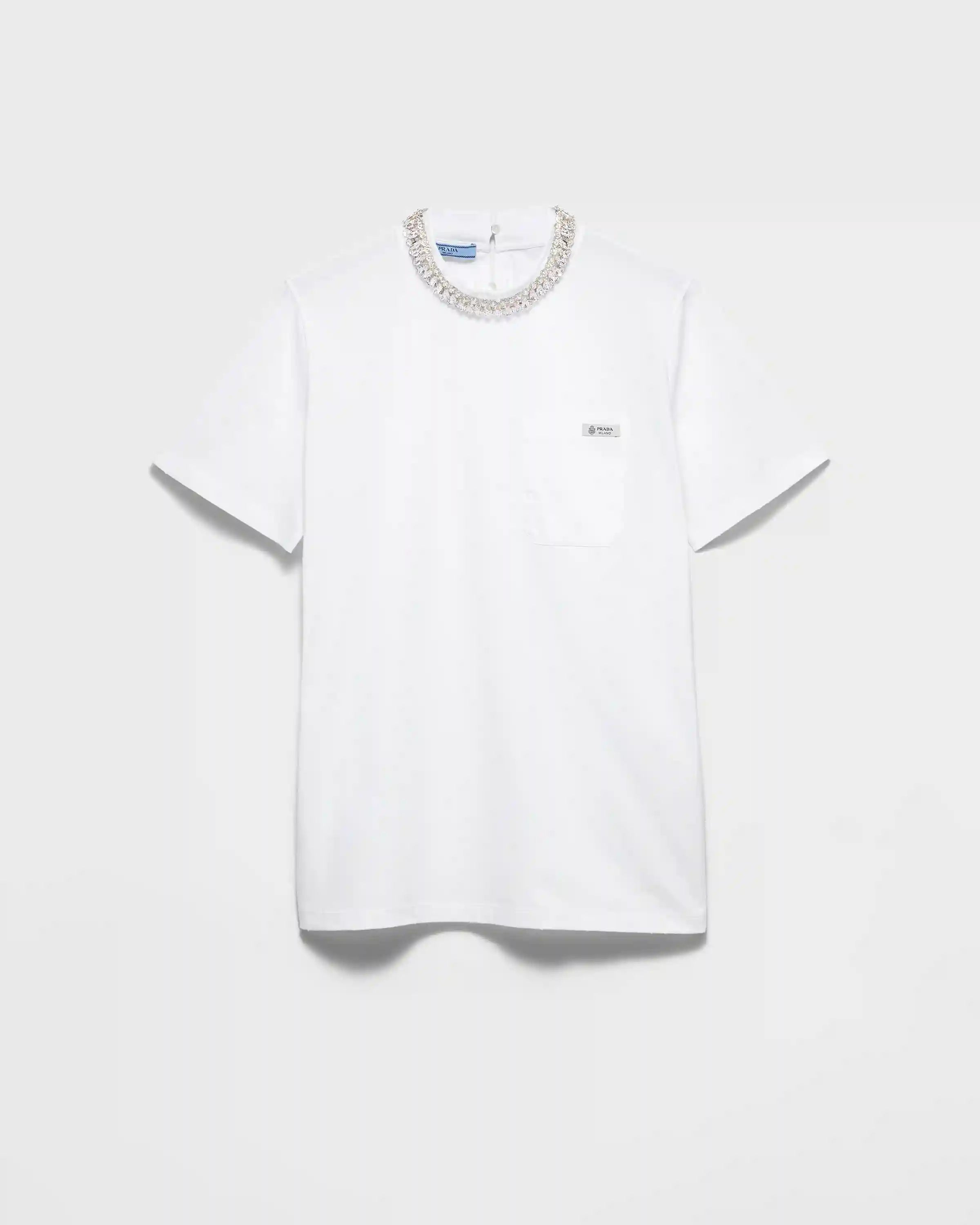 Embroidered jersey T-shirt