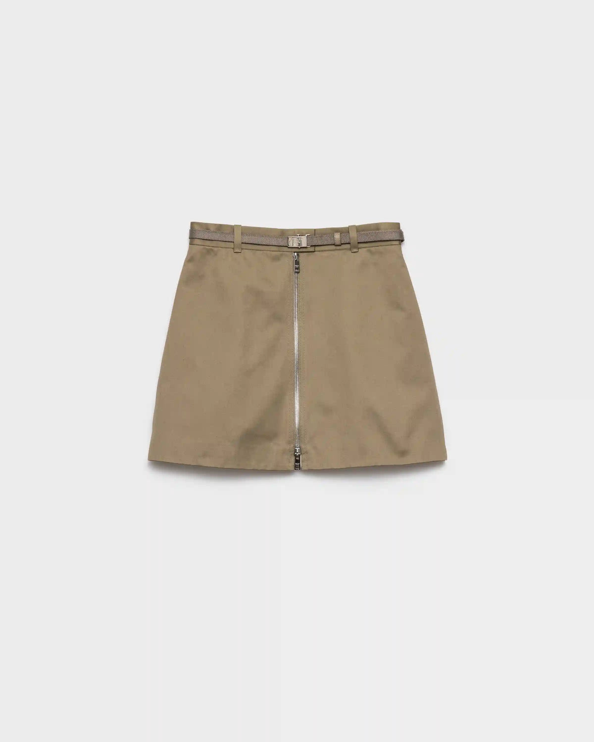 Chino miniskirt with zipper