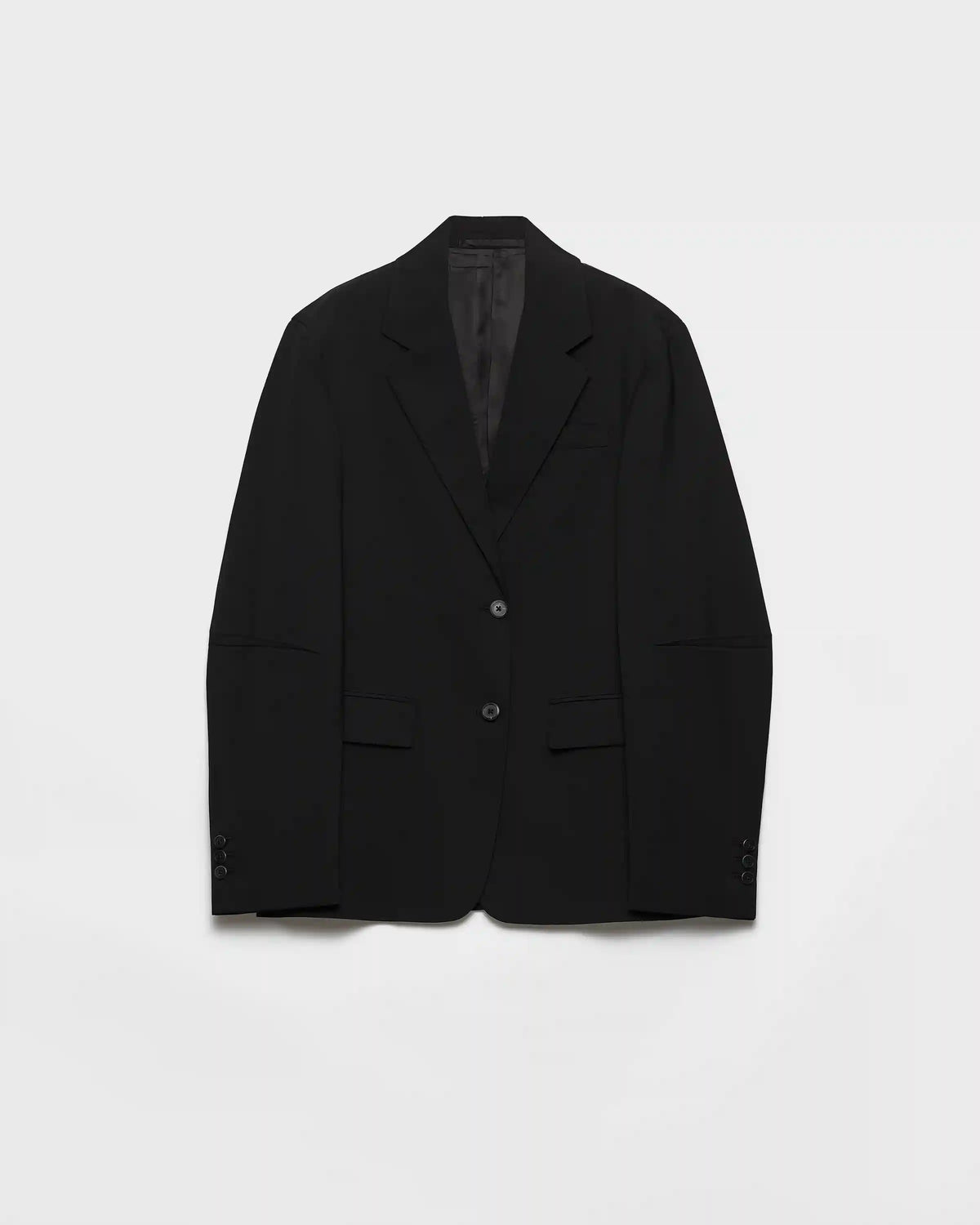 Single-breasted jacket in superfine wool