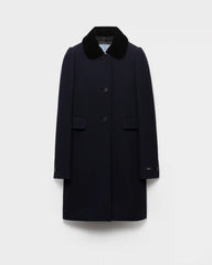 Single-breasted nattÃ© fabric coat