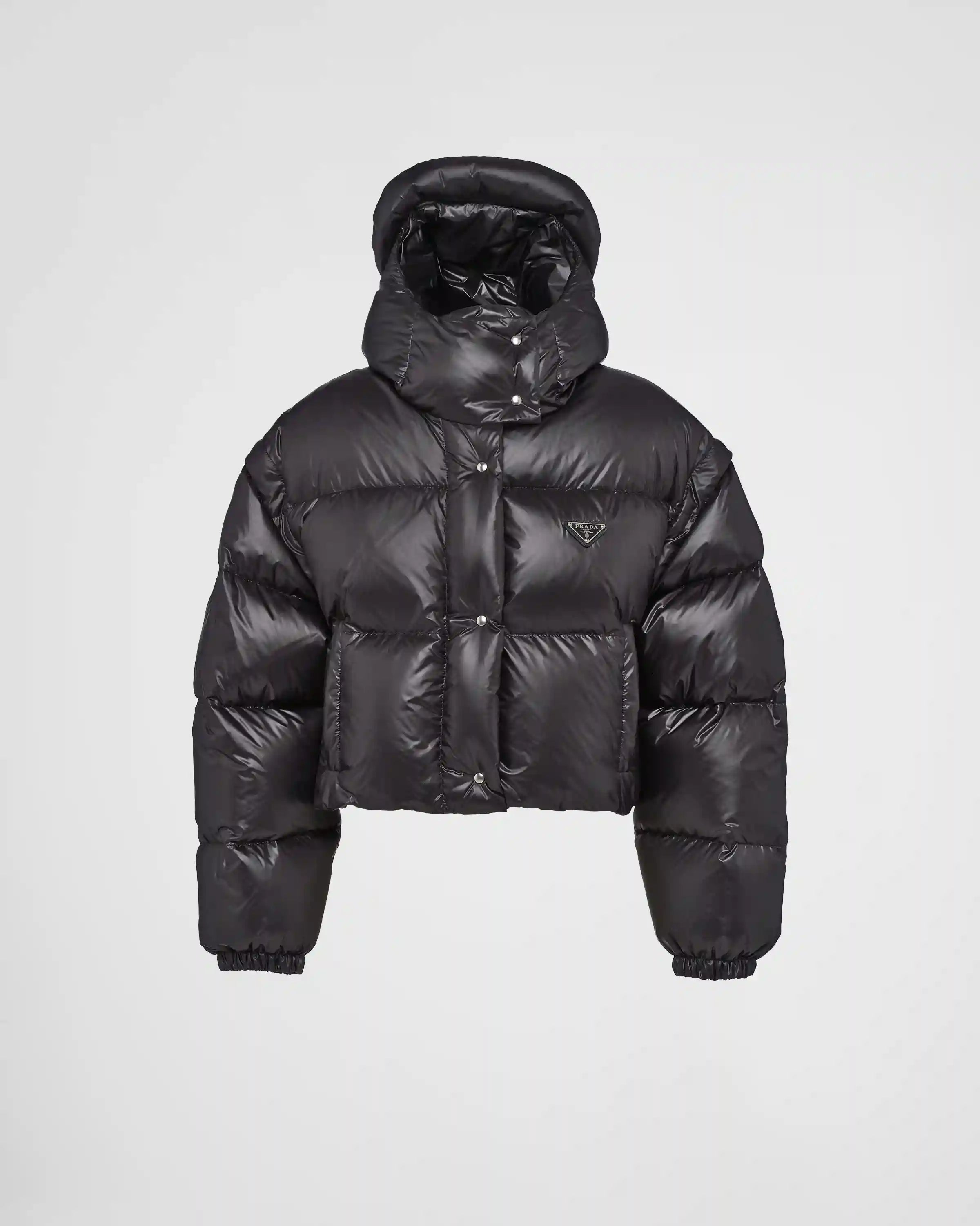 Re-Nylon convertible cropped down jacket