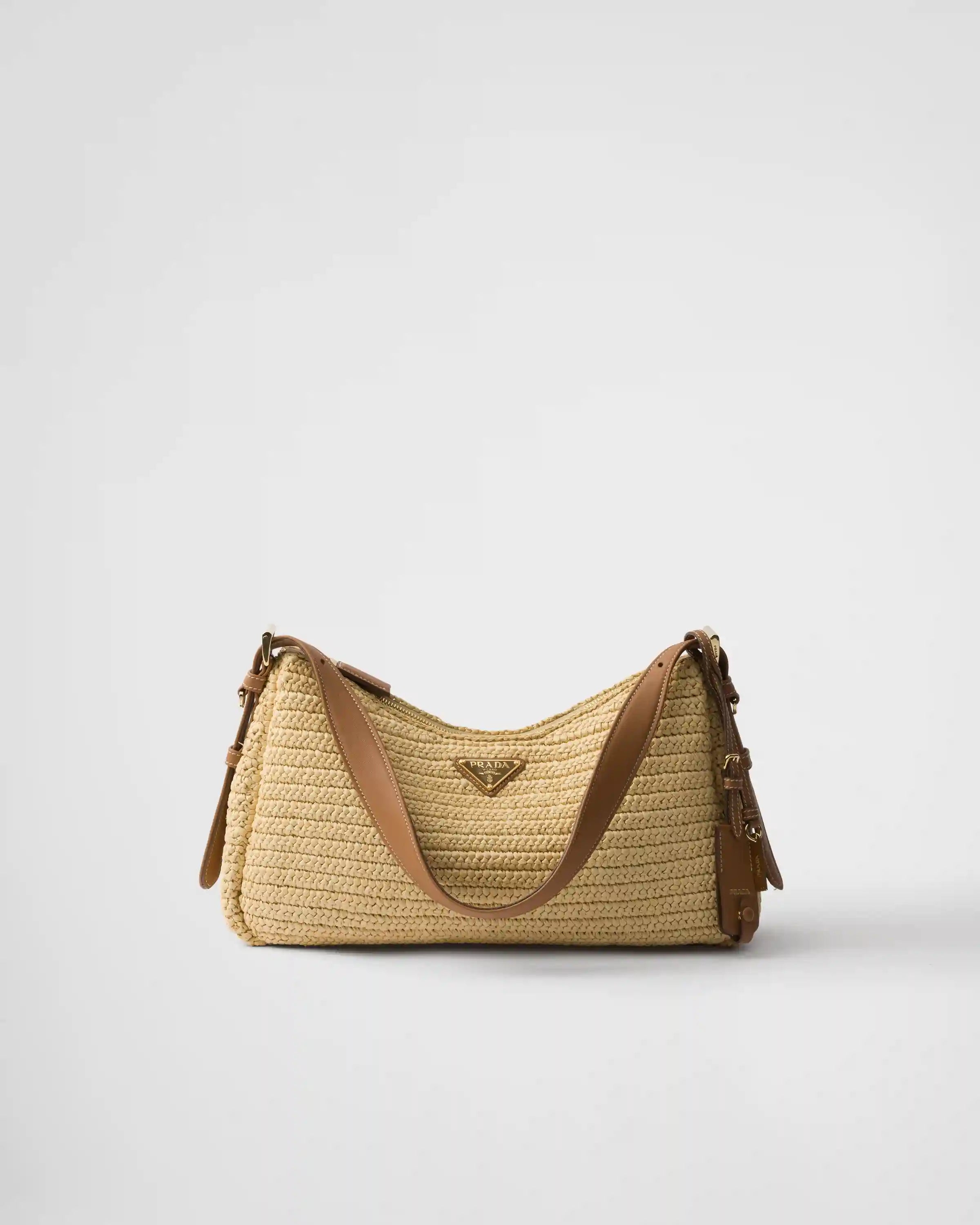 Prada AimÃ©e large crochet and leather bag