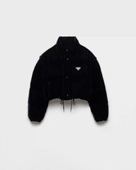 Velvet down jacket