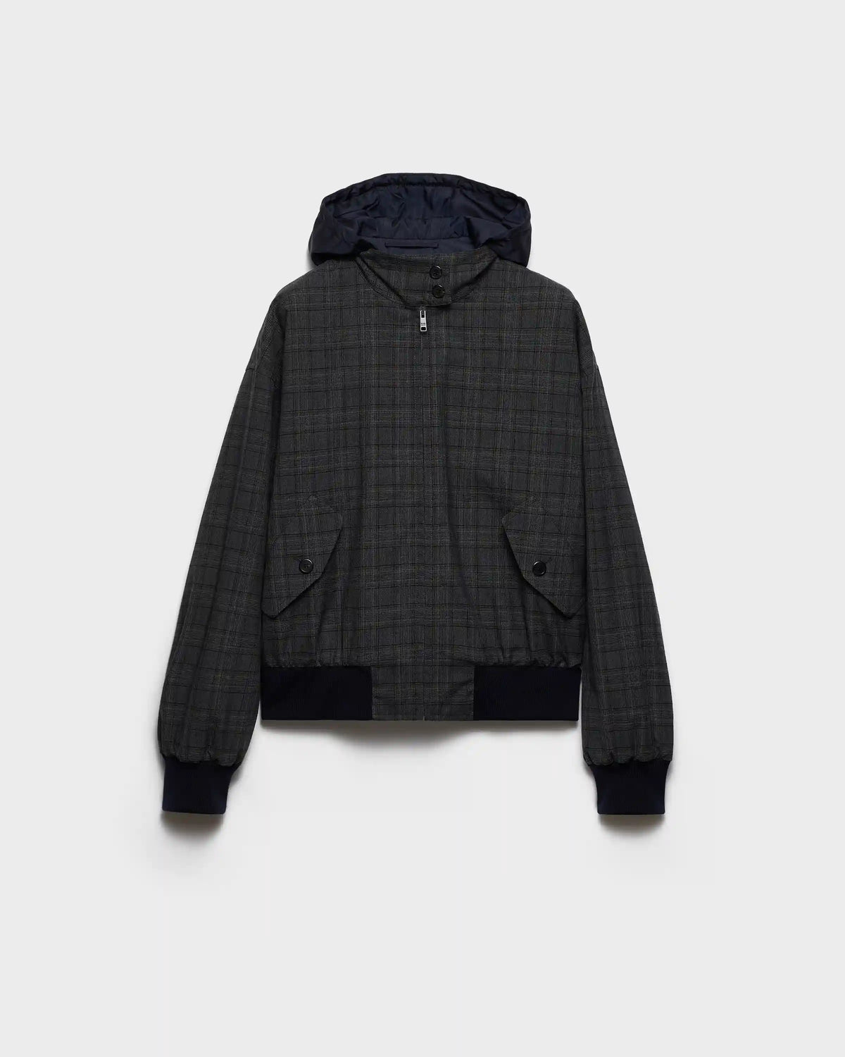 Prince of Wales checked wool jacket