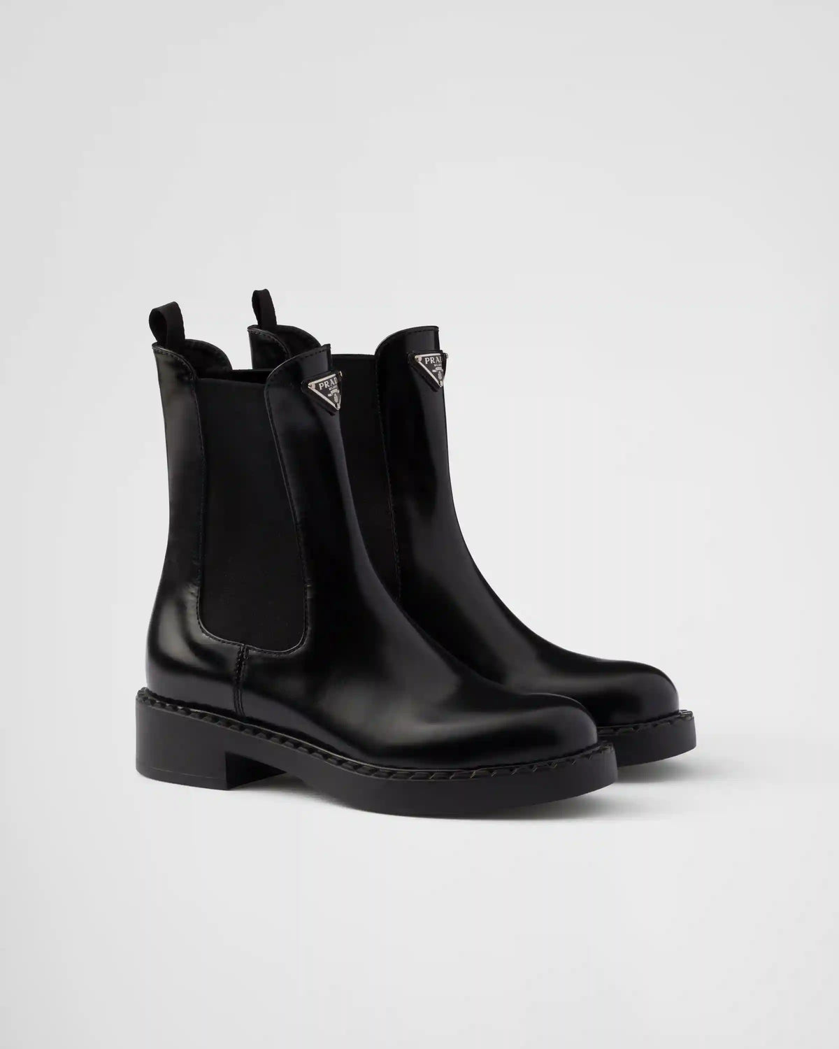 Chocolate brushed leather Chelsea boots
