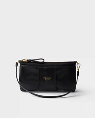 Nappa leather zipper pouch