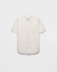 Short-sleeved chambray shirt