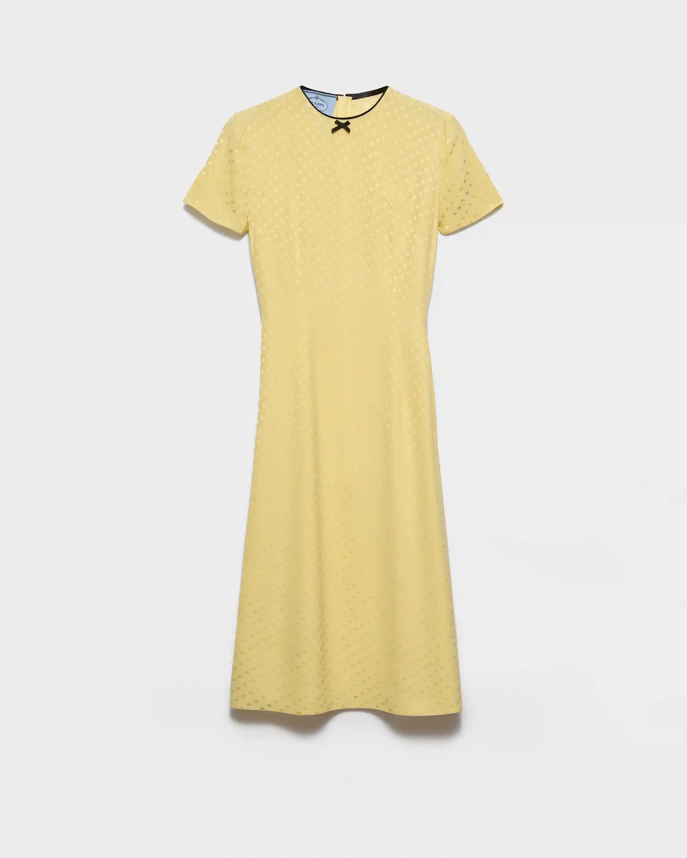 Polka-dot satin dress