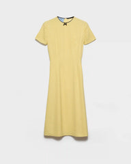Polka-dot satin dress