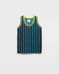 Timecapsule jacquard cotton blend tank top
