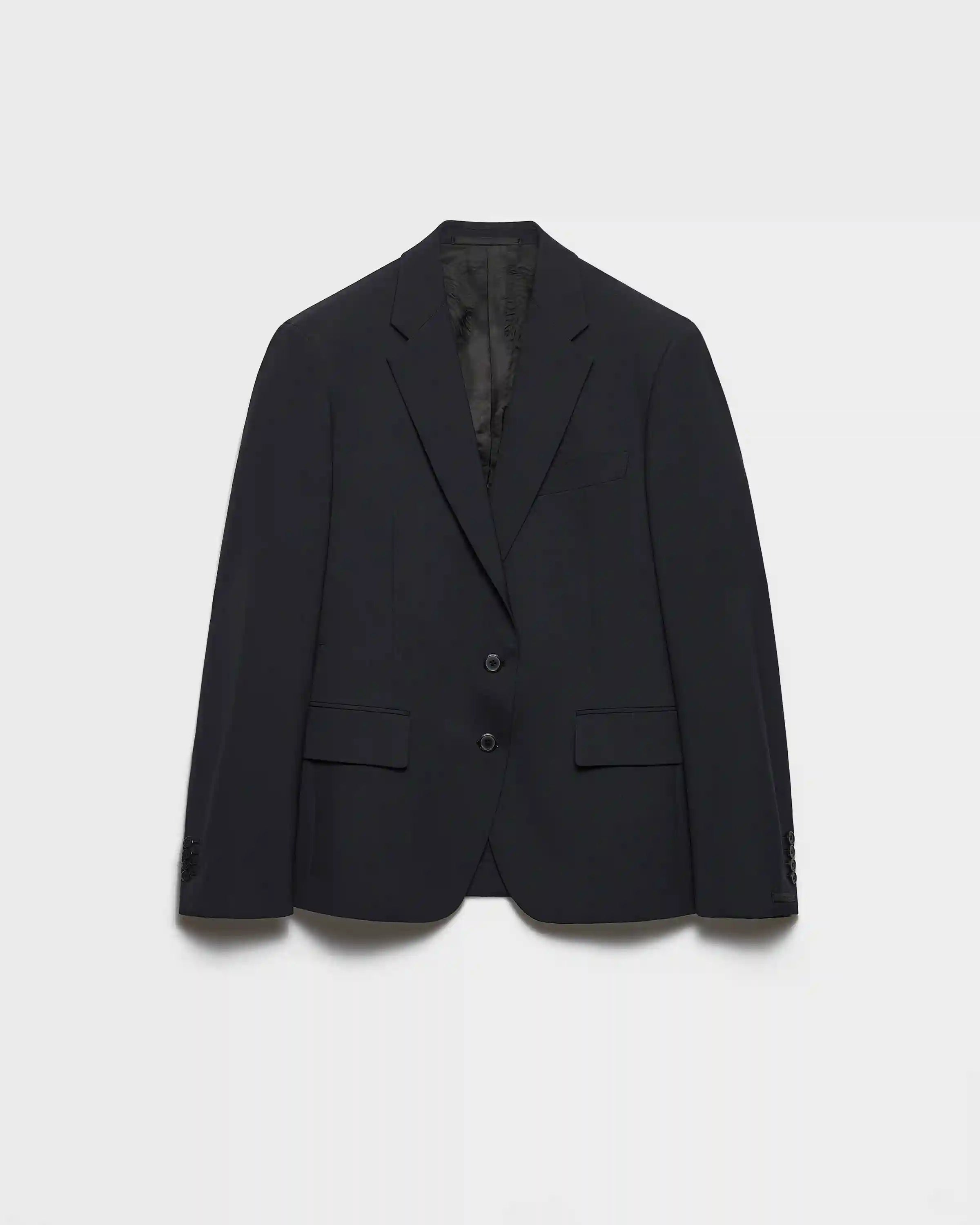 Single-breasted wool jacket
