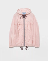 Lightweight Re-Nylon hooded raincoat