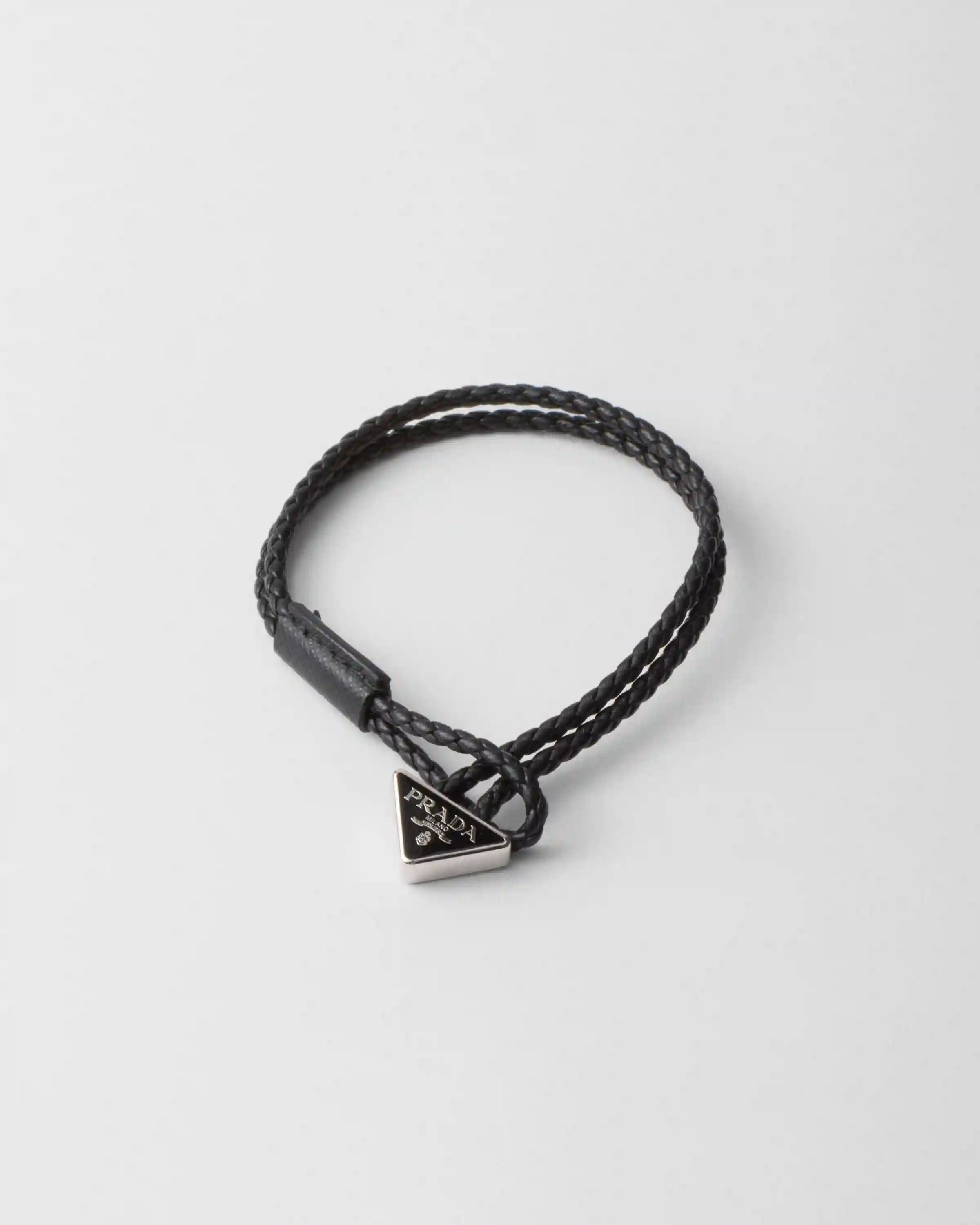 Braided nappa leather bracelet
