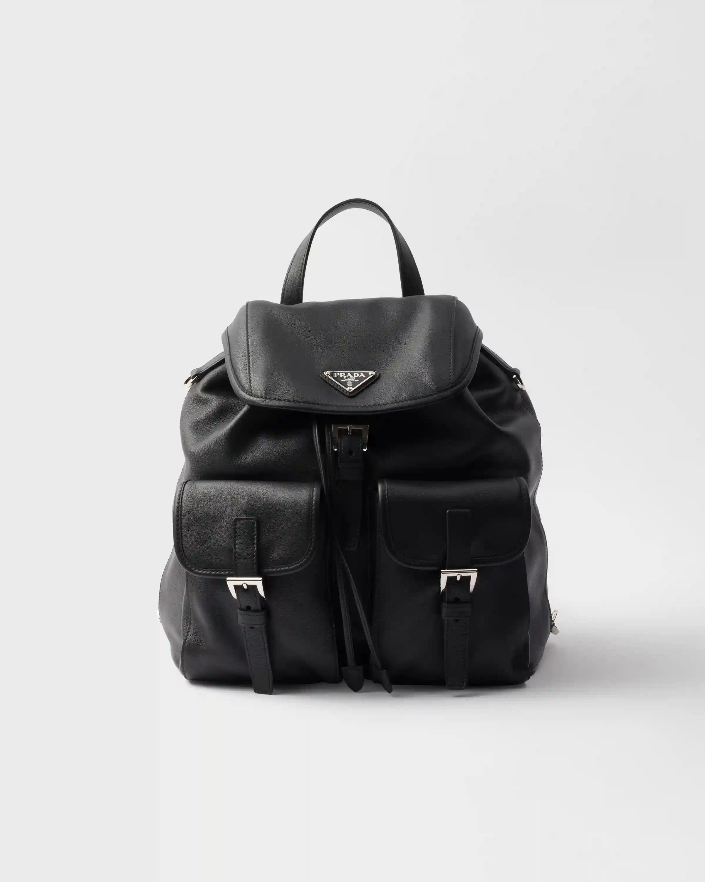 Medium leather backpack