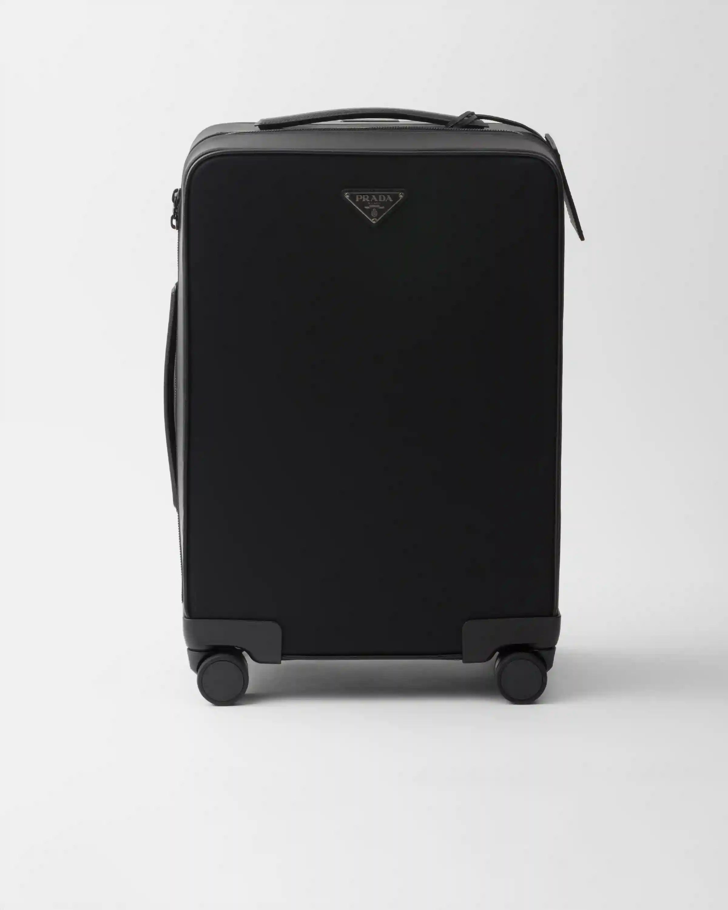 Re-Nylon and Saffiano leather trolley