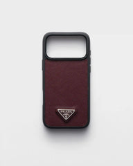 Saffiano leather case for iPhone 17 Pro Max