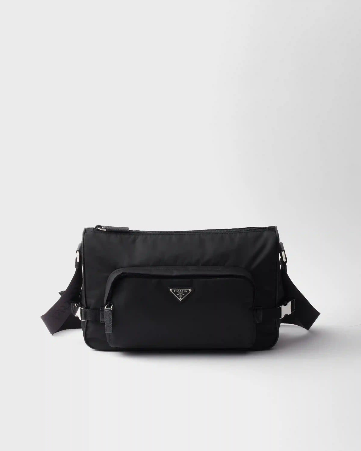 Large Re-Nylon and Saffiano leather shoulder bag