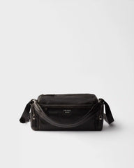 Distressed nappa leather shoulder bag