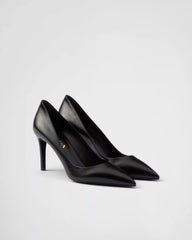 Patent Saffiano leather pumps