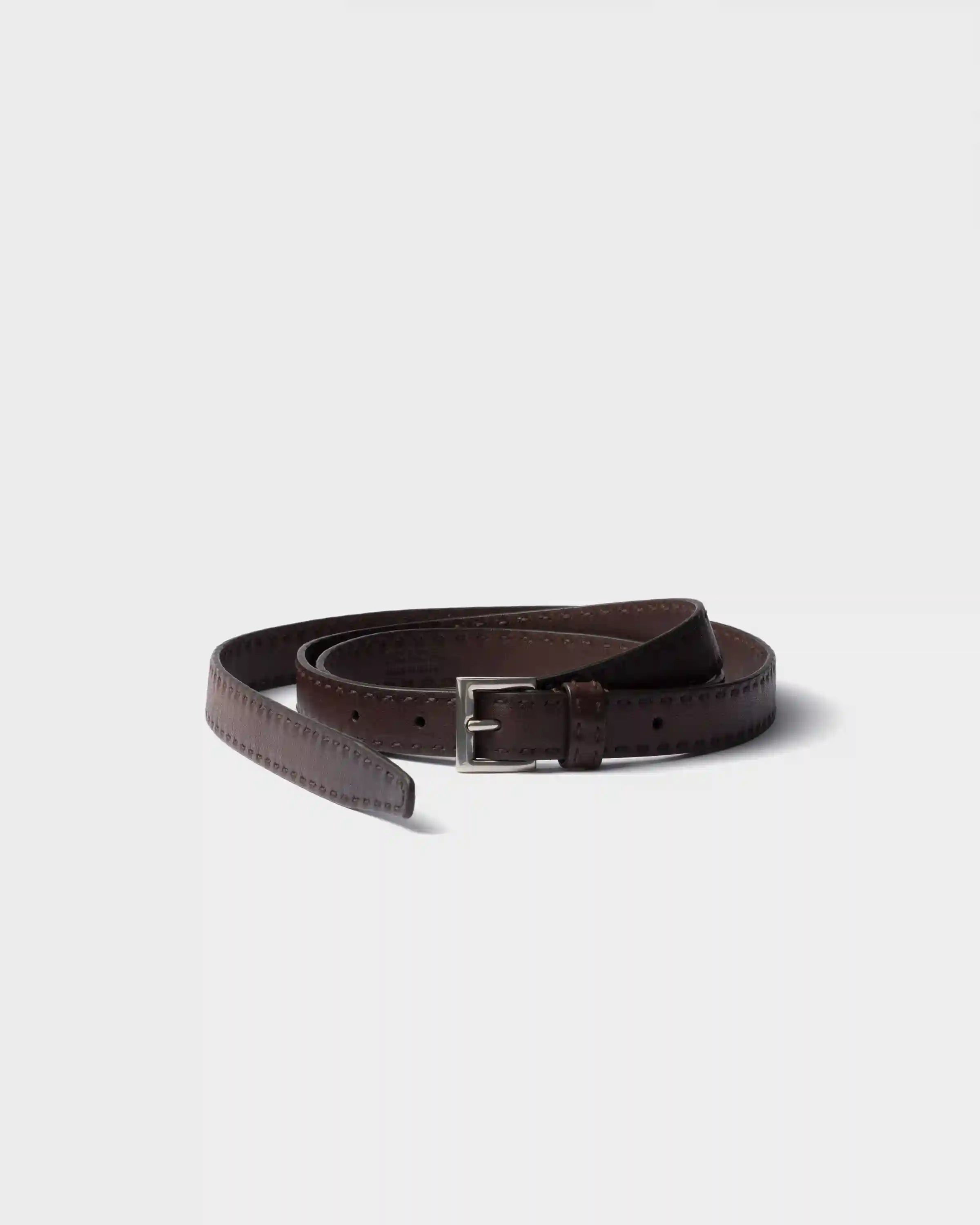 Antiqued leather belt