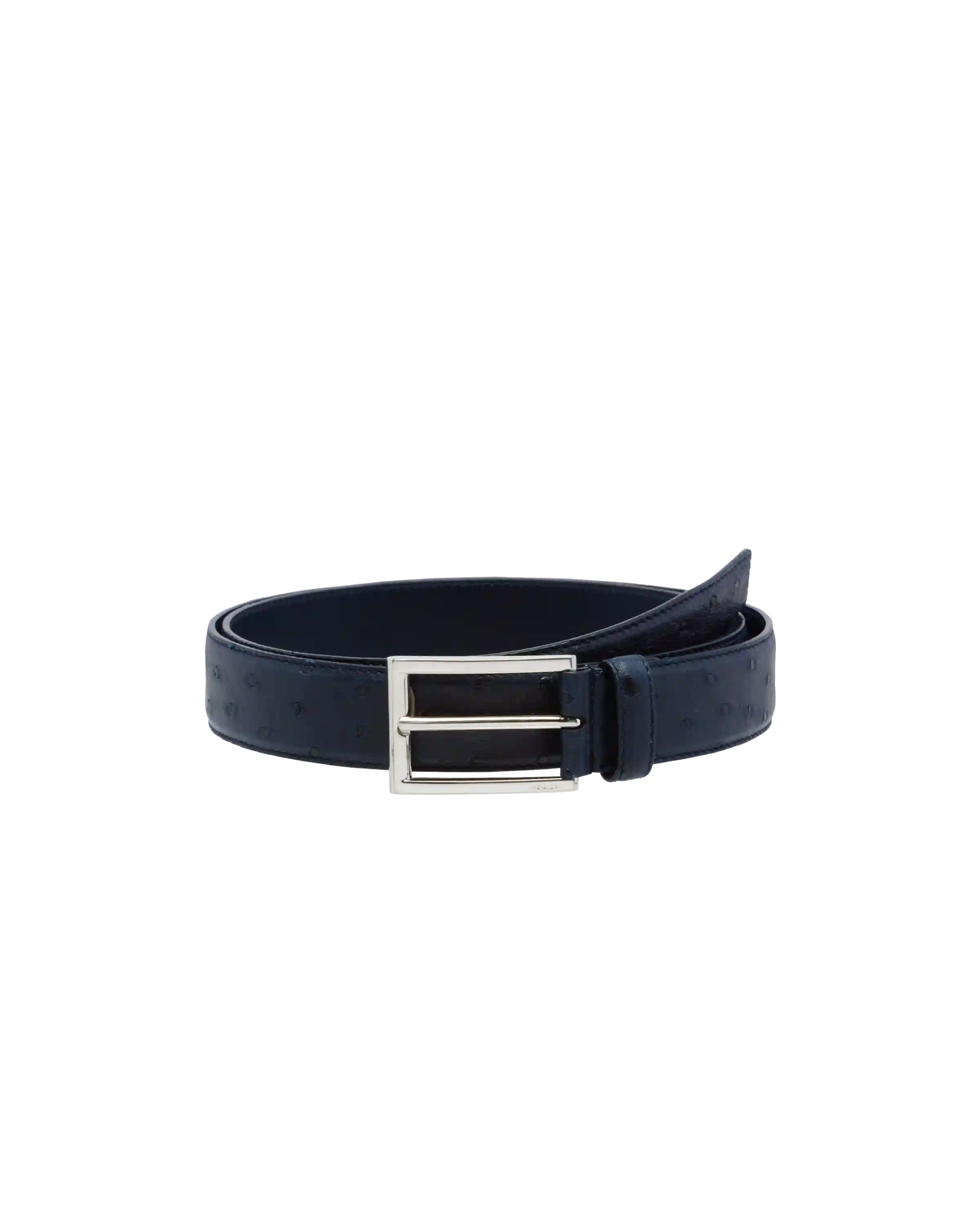Ostrich leather belt