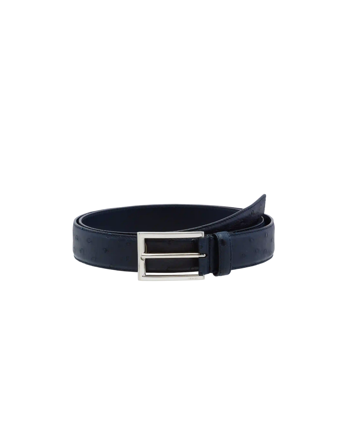 Ostrich leather belt