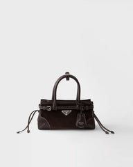 Prada Bonnie small corduroy and leather handbag