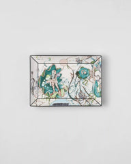Large rectangular porcelain catchall tray - Florid
