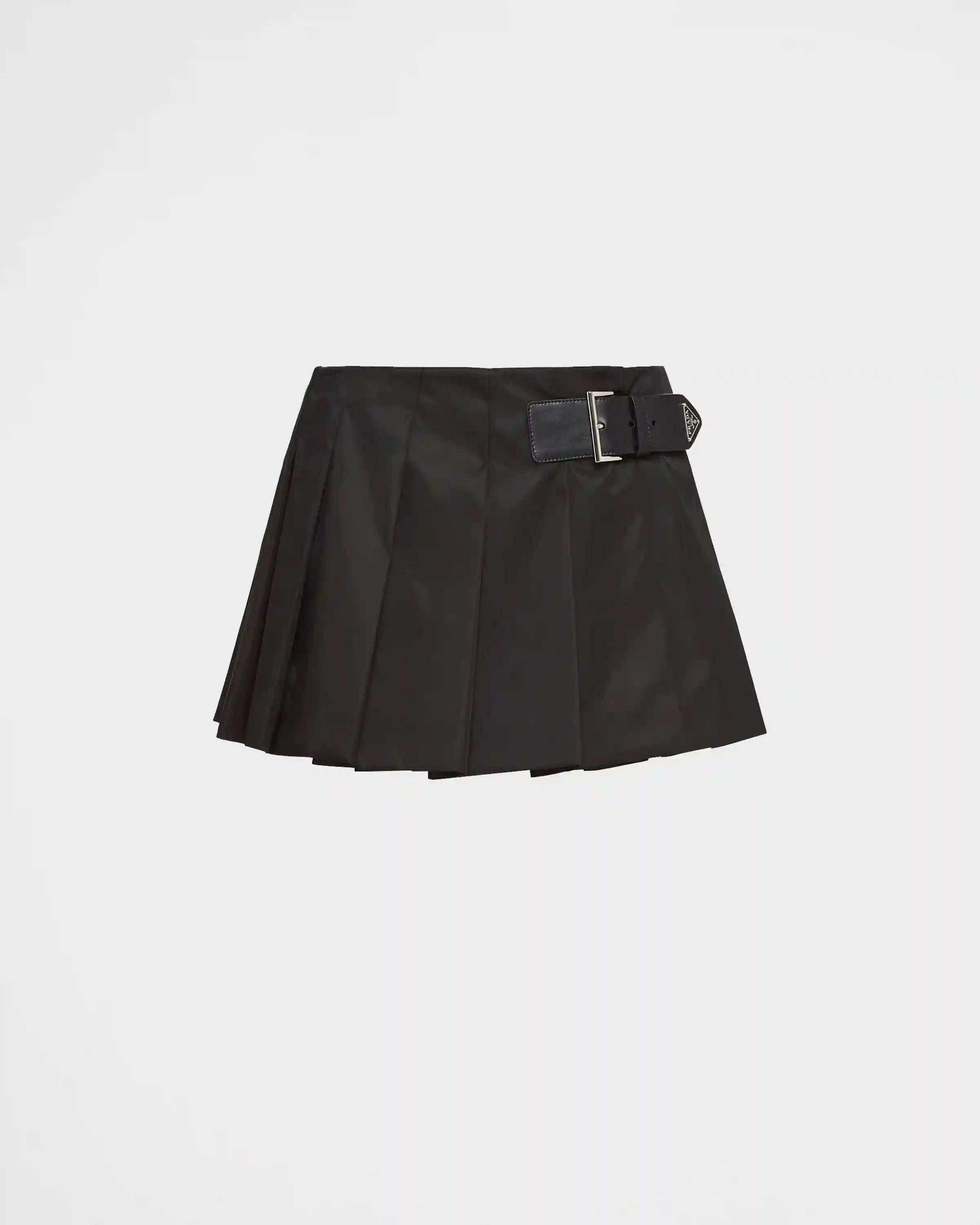 Pleated Re-Nylon miniskirt