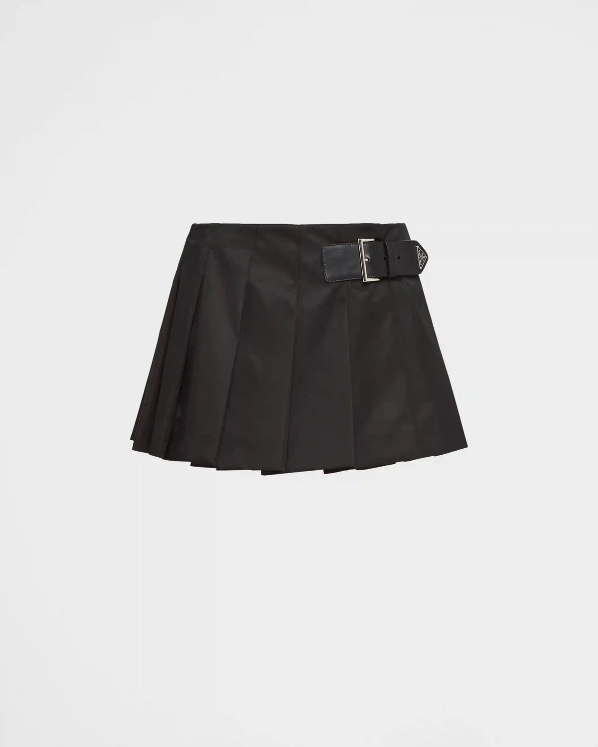 Pleated Re-Nylon miniskirt