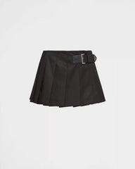 Pleated Re-Nylon miniskirt