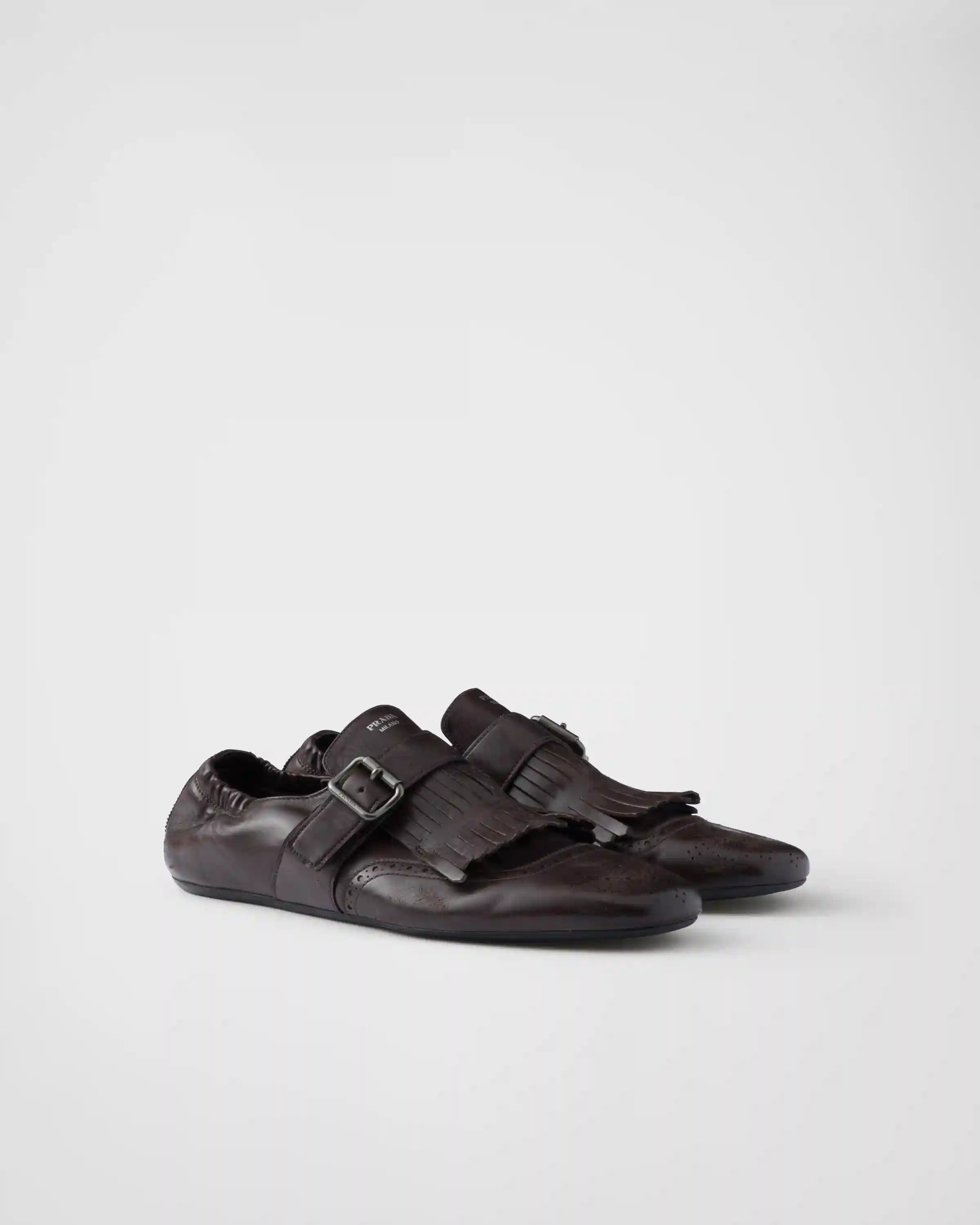 Shuffle fringed monk strap shoes