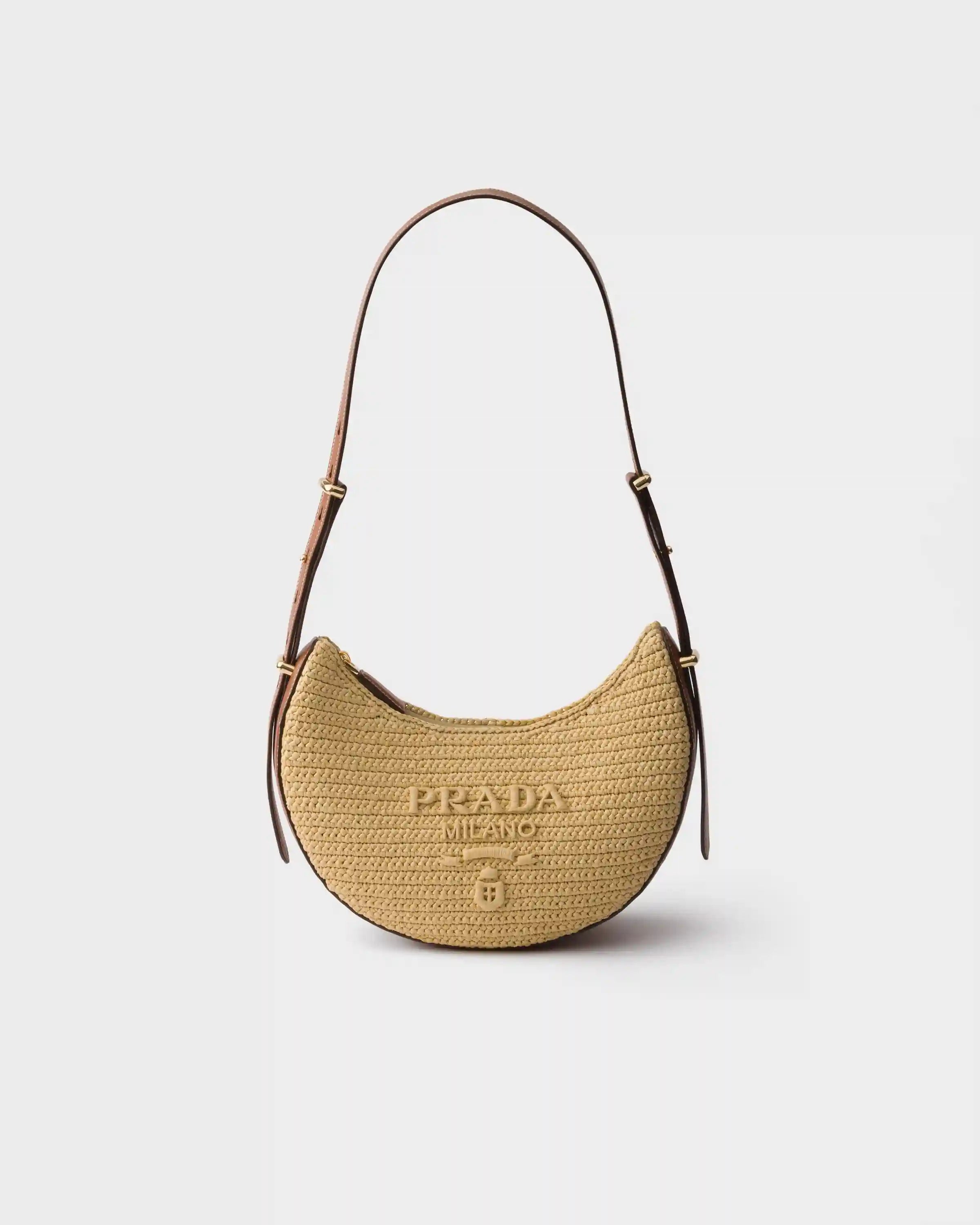 Prada ArquÃ© small crochet and leather bag