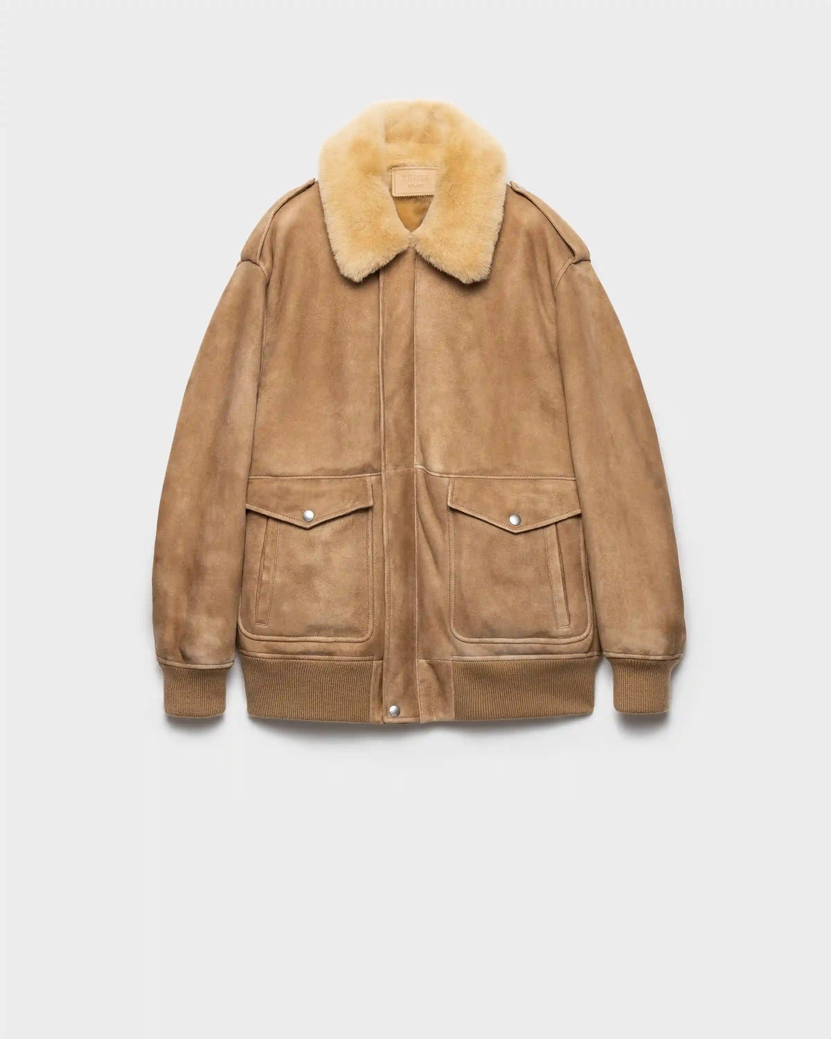 Shearling bomber jacket
