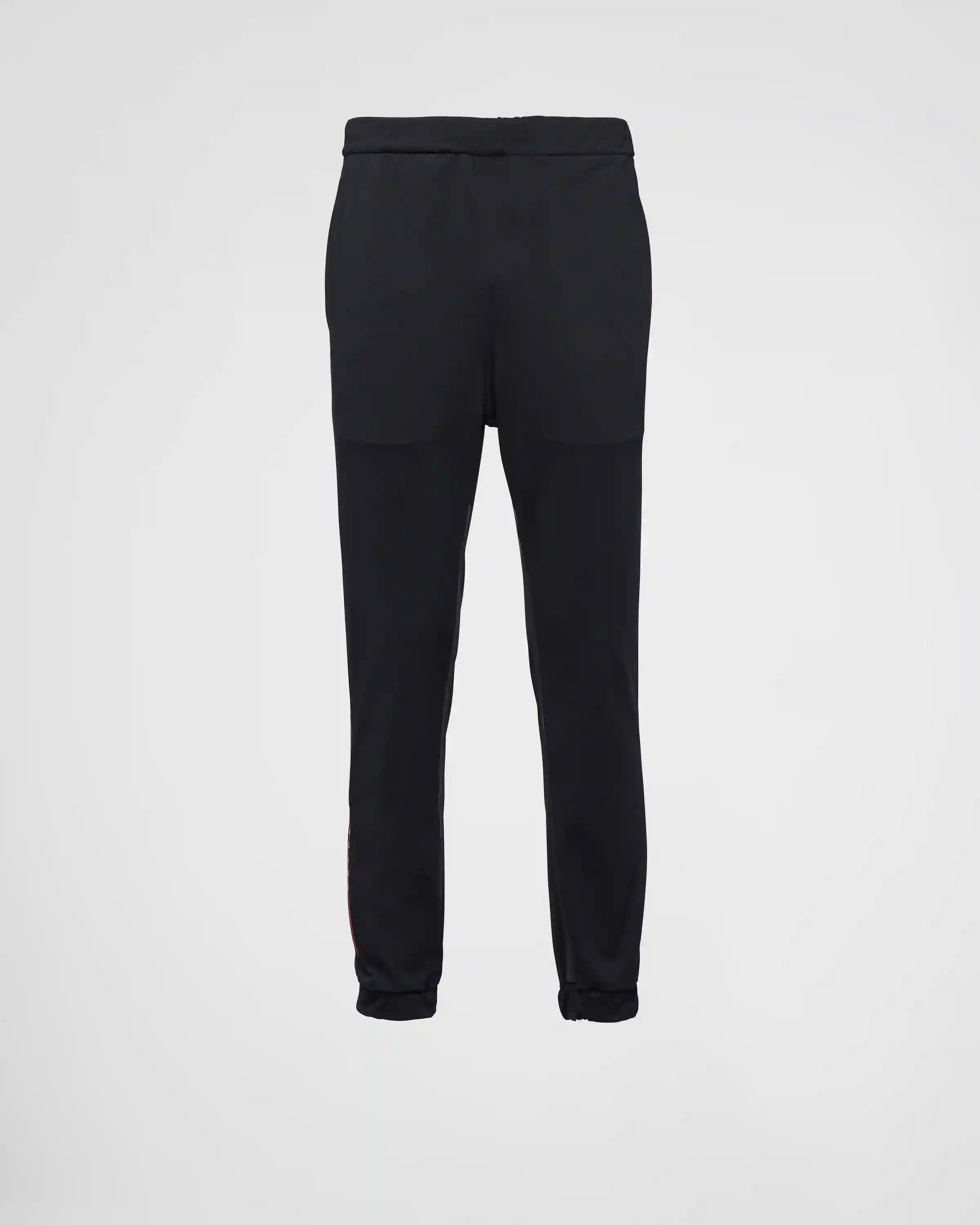 PiquÃ© pants with tape seams