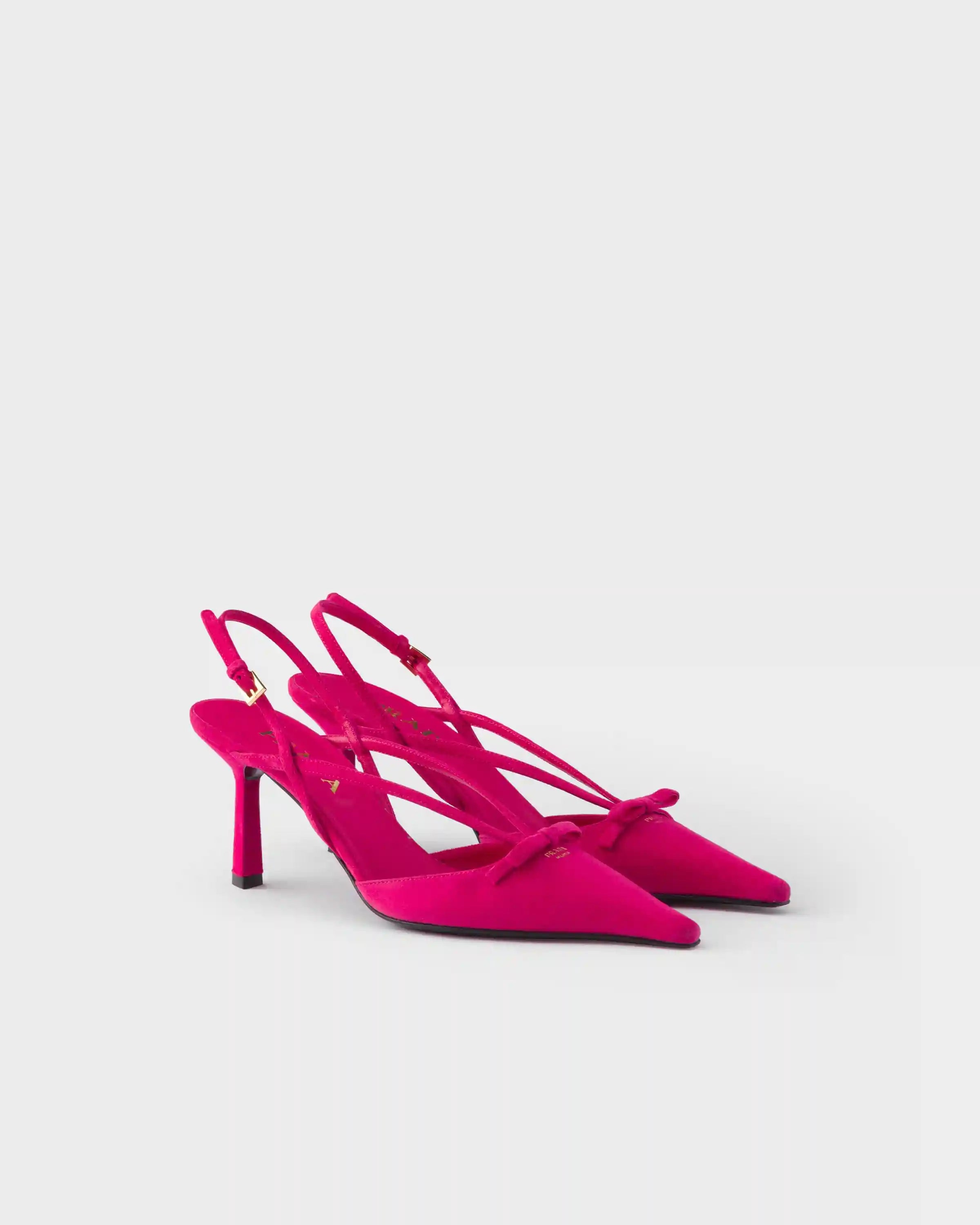 Suede slingback pumps
