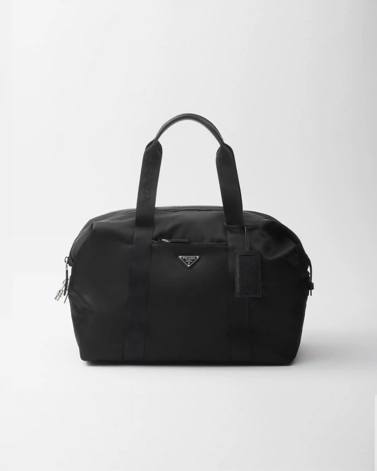 Re-Nylon and Saffiano leather duffle bag