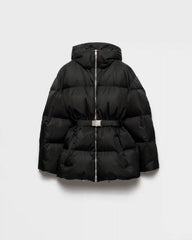 Re-Nylon hooded down jacket