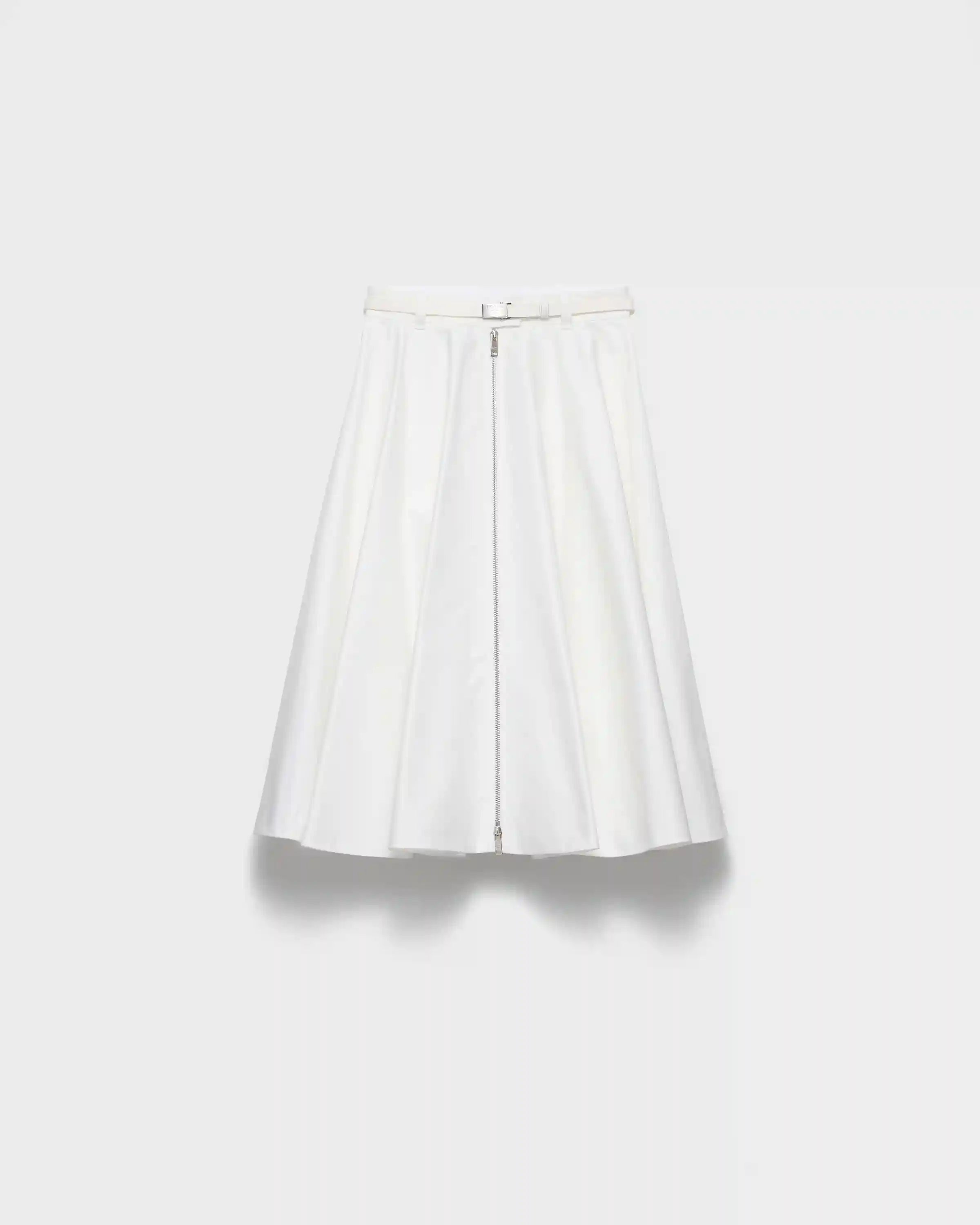 Chino midi-skirt with zipper